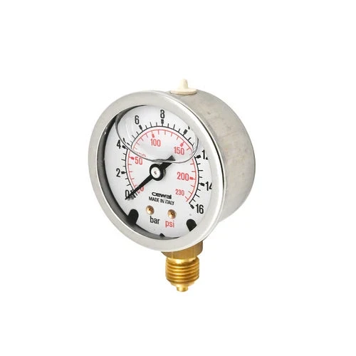 Manometro attacco radiale dm 50 - 1/4 16 bar