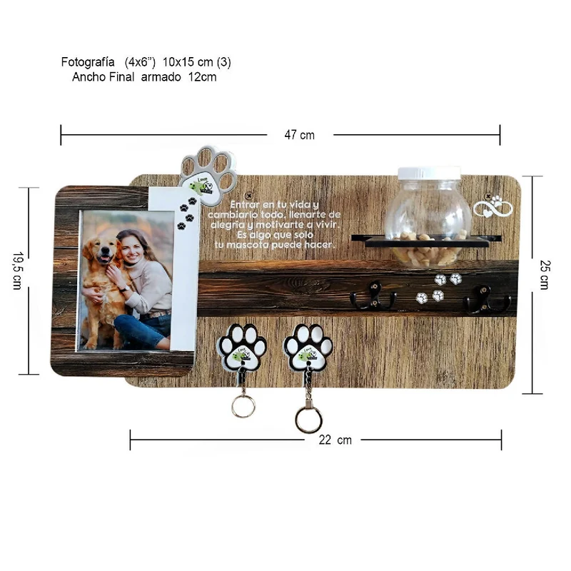 Repisa Pet (47cm x 25cm) Color Madera