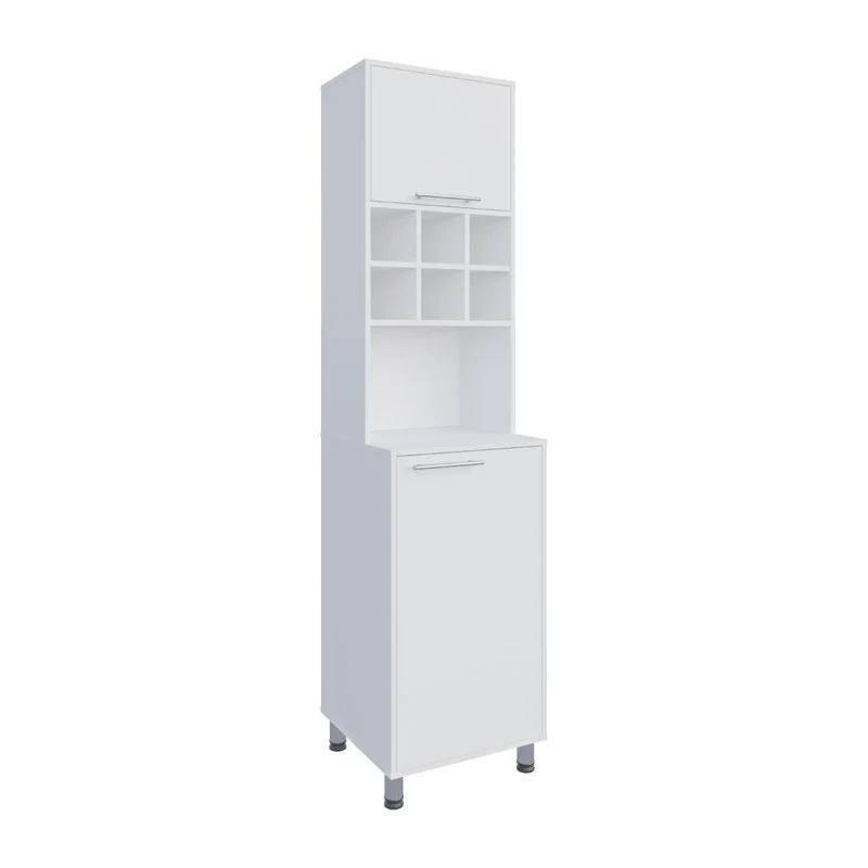 Alacena Atica, Blanco, con Espacio para Guardar Botellas de Vino ZF