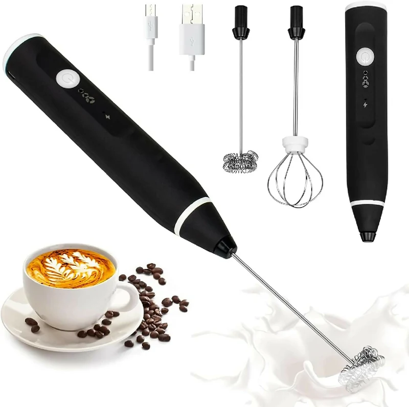 Espumador Recargable de Leche Batidor Mezclador Café Huevos