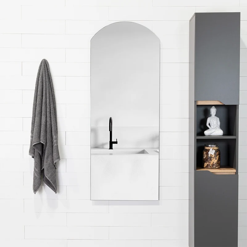 Espejo Rectangular Oporto, Gris, Diseño Moderno
