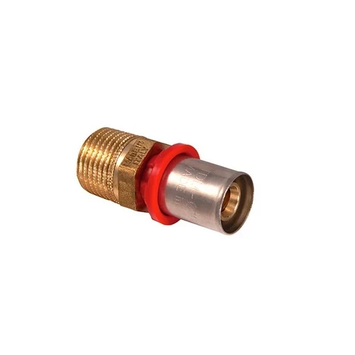Raccordo diritto maschio a pressare per multistrato 1/2 x 16