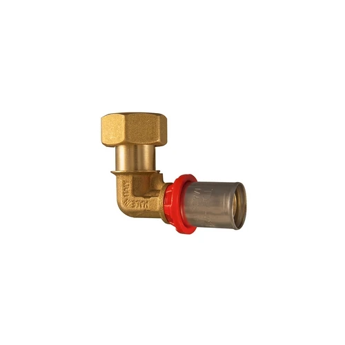 Adattatore curvo sede piana a pressare per multistrato 1/2 x 16