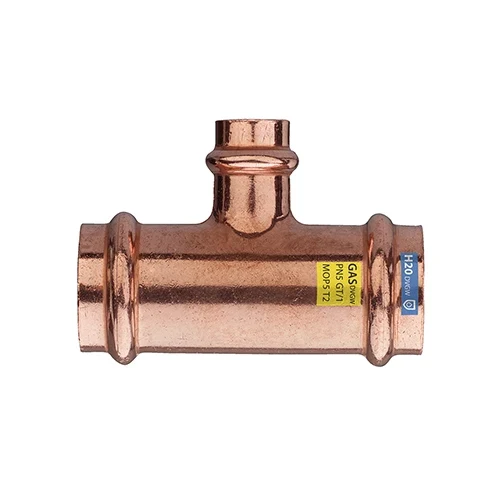 T ridotto fff in rame a pressare acqua/gas diam. 18 x 15 x 18