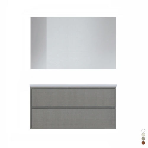 Mobile bagno sospeso completo elegance l. 120 cm grigio corda