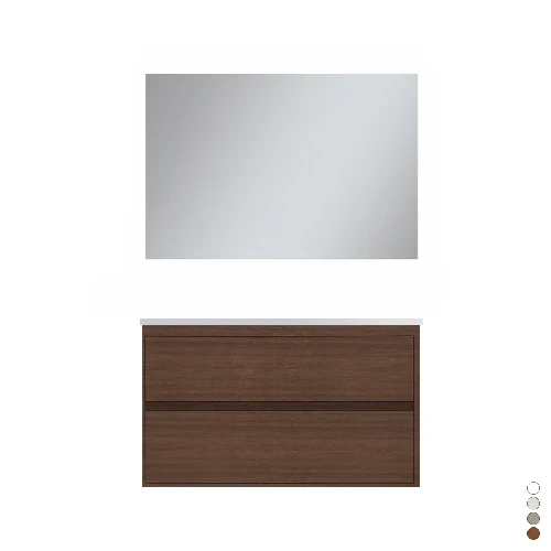 Mobile bagno sospeso completo elegance l. 90 cm grigio corda