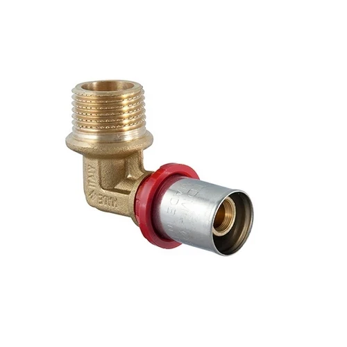 Raccordo curvo maschio a pressare per multistrato 1/2 x 16