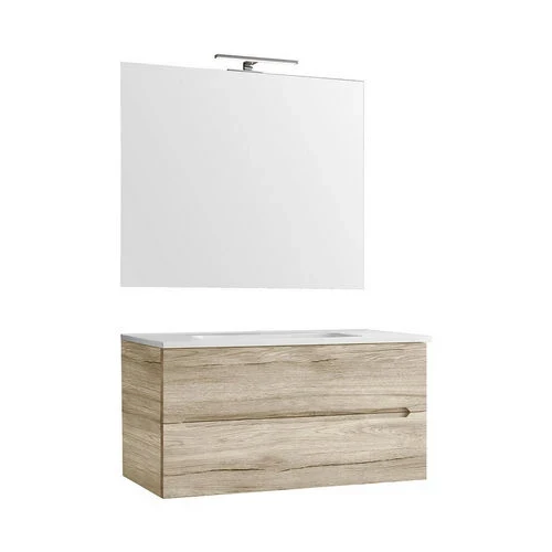Mobile bagno sospeso linea talia da 90 cm tortora opaco