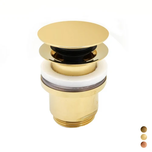 Piletta click clack 1 1/4 tonda senza troppo pieno 1 1/4 bronzata