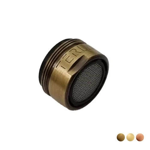 Aeratore in ottone con filtro maschio 24x1 m 24x1 dorato