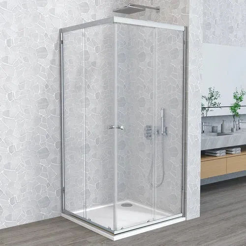 Box doccia 2 lati cristallo linea wonder cm80x100 p. arg.luc. v.tras
