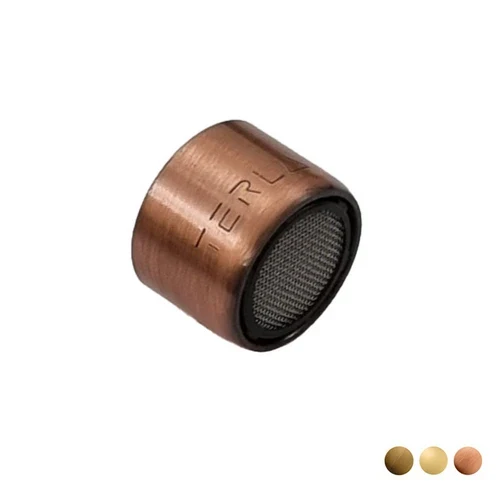 Aeratore in ottone con filtro femmina 22x1 f 22x1 ramato