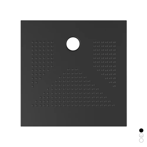 Piatto doccia h3.6 quadro in ceramica bianco opaco cm 80 x 80 h.3 6