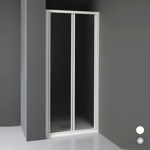 Porta doccia a libro fast 2000 cristallo cm 67-71 profilo cro/vetr. trasp