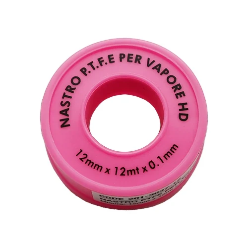 Nastro ptfe teflon per vapore rosa h. 12 mm x 12 m x 0 1 mm