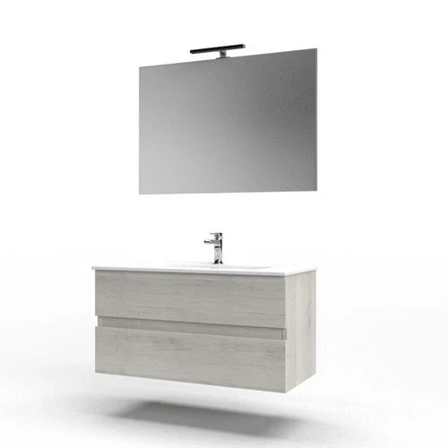 Mobile bagno sospeso mod. stile l. 100 cm quercia/rovere naturale