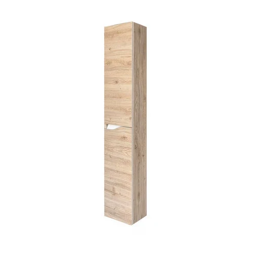 Colonna bagno sospesa mod. praga h. 160 cm rovere naturale bianco lucid