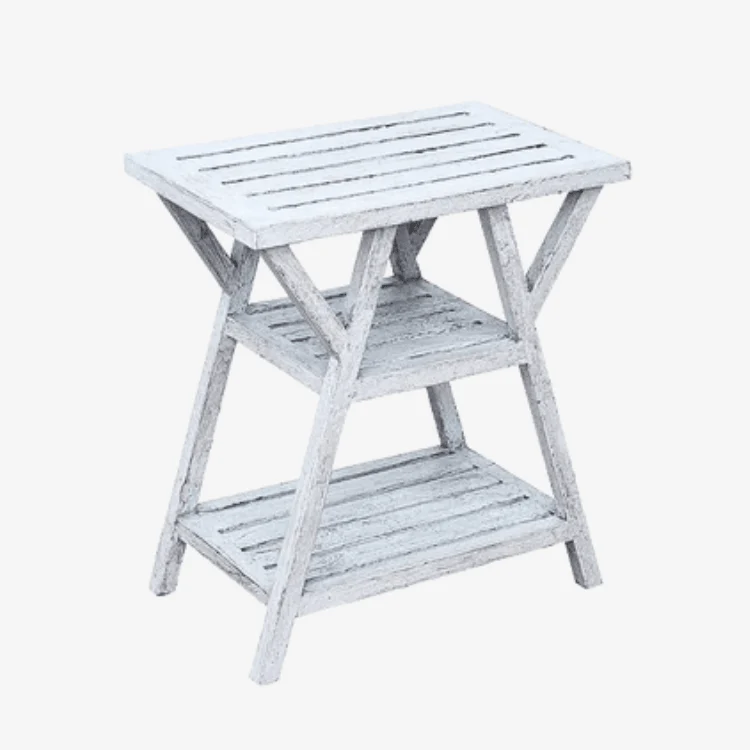 Mesa auxiliar vintage de madera Noah