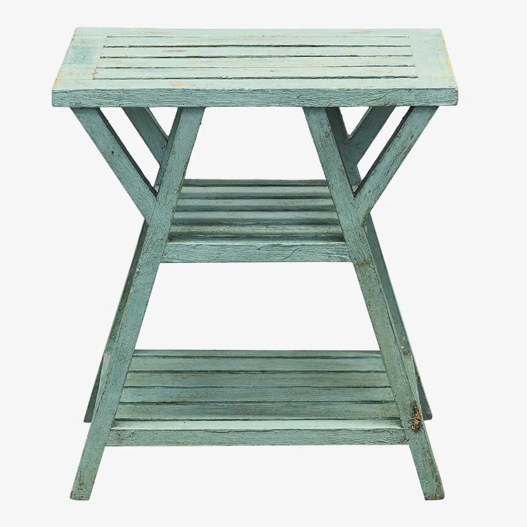 Mesa auxiliar vintage de madera Noah