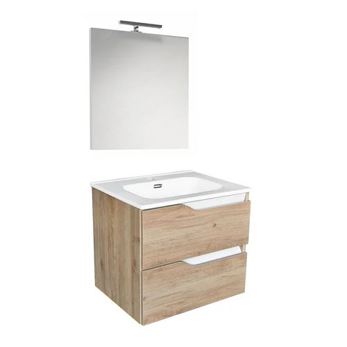 Mobile bagno sospeso mod. praga l. 60 cm bianco lucido bianco lucido