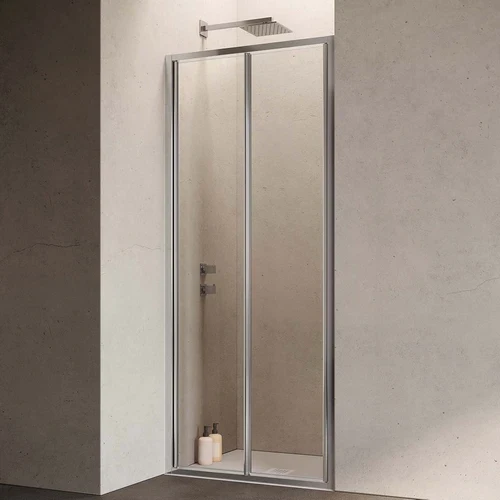 Porta doccia a soffietto cristallo 6 mm hexa cm 72-76 p.cromo vetro trasparentearente