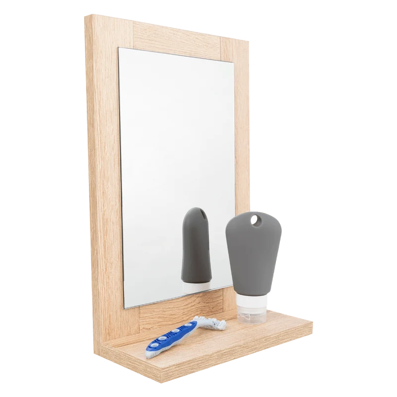 Espejo Rectangular Shaver, Gris, Diseño Moderno