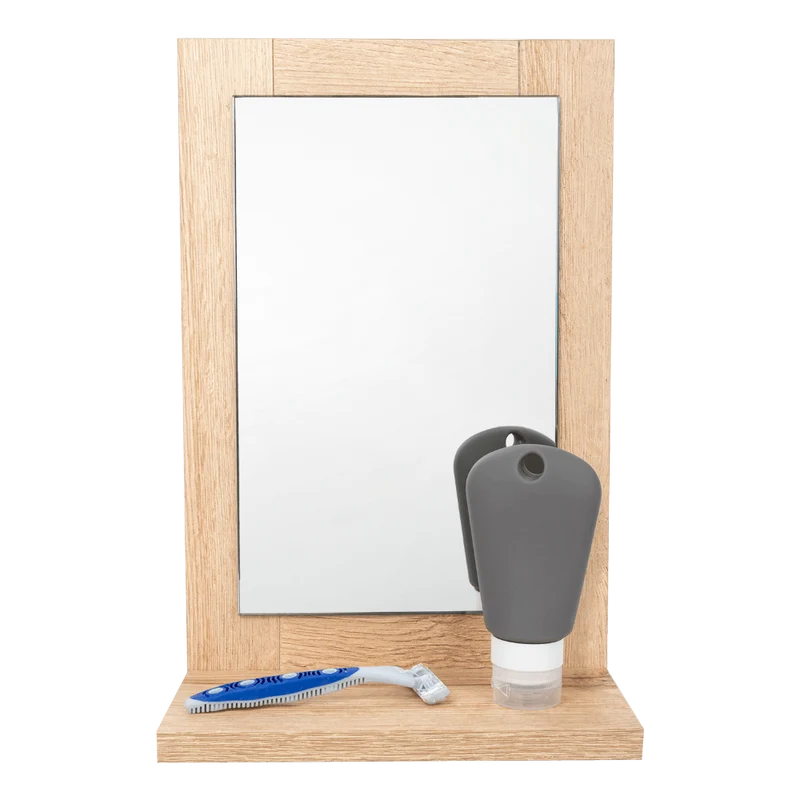 Espejo Rectangular Shaver, Gris, Diseño Moderno