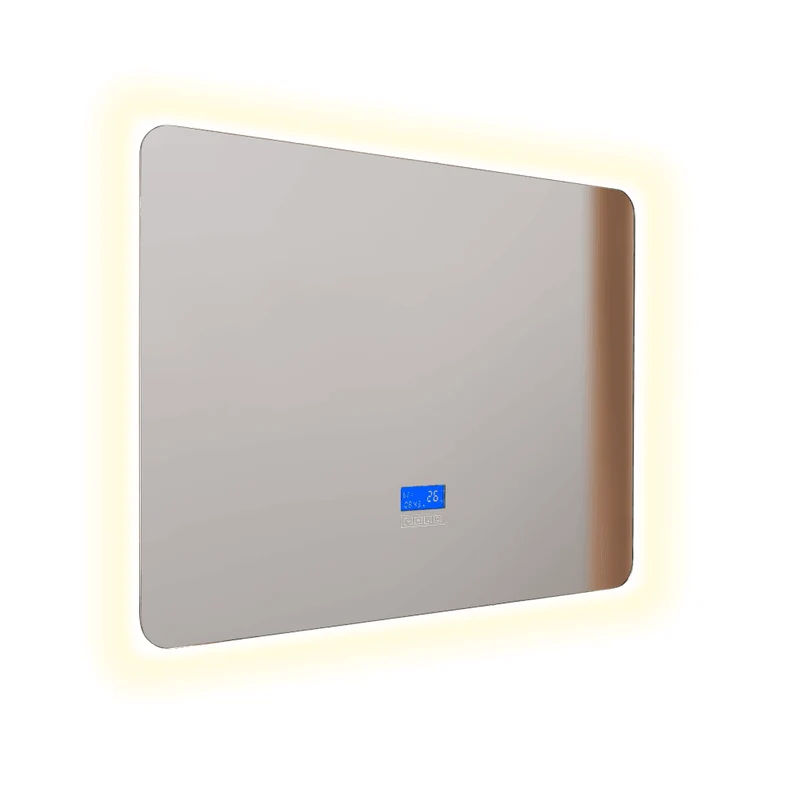 Espejo Rectangular Tempo, Pantalla Touch Indica Fecha, Hora y Temperatura