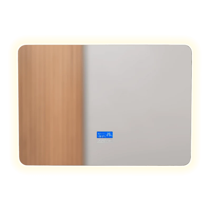 Espejo Rectangular Tempo, Pantalla Touch Indica Fecha, Hora y Temperatura
