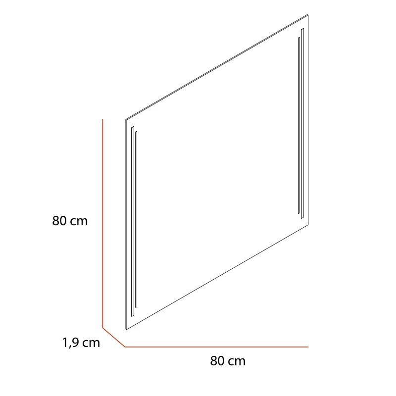 Espejo Toronto, Rectangular con Diseño en Sandblasting