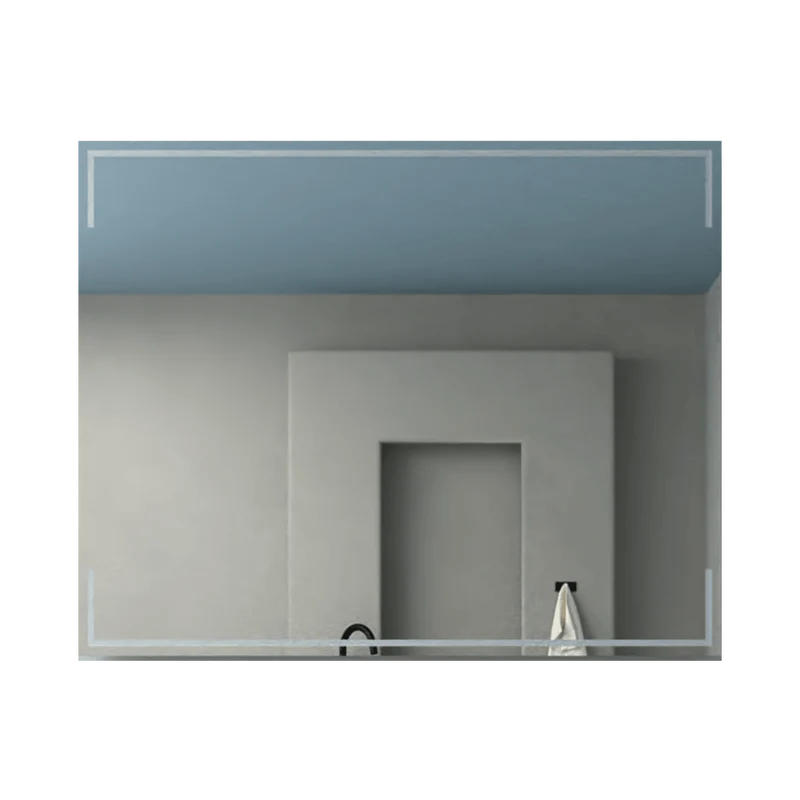 Espejo Rectangular Terranova, Gris, Diseño Moderno