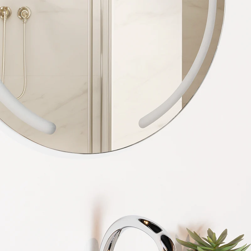 Espejo Ovalle, Circular con Diseño en Sandblasting