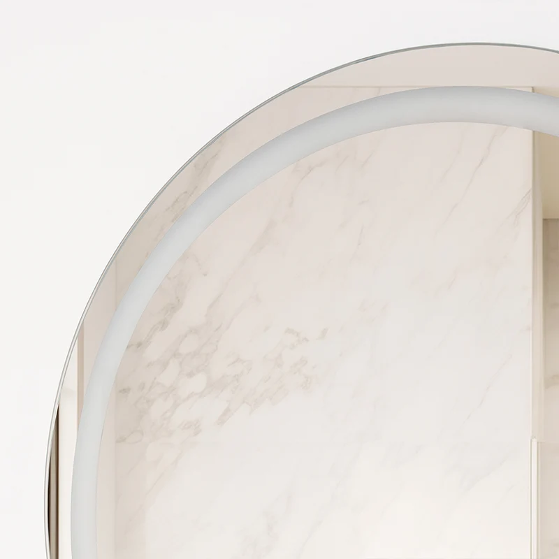 Espejo Ovalle, Circular con Diseño en Sandblasting