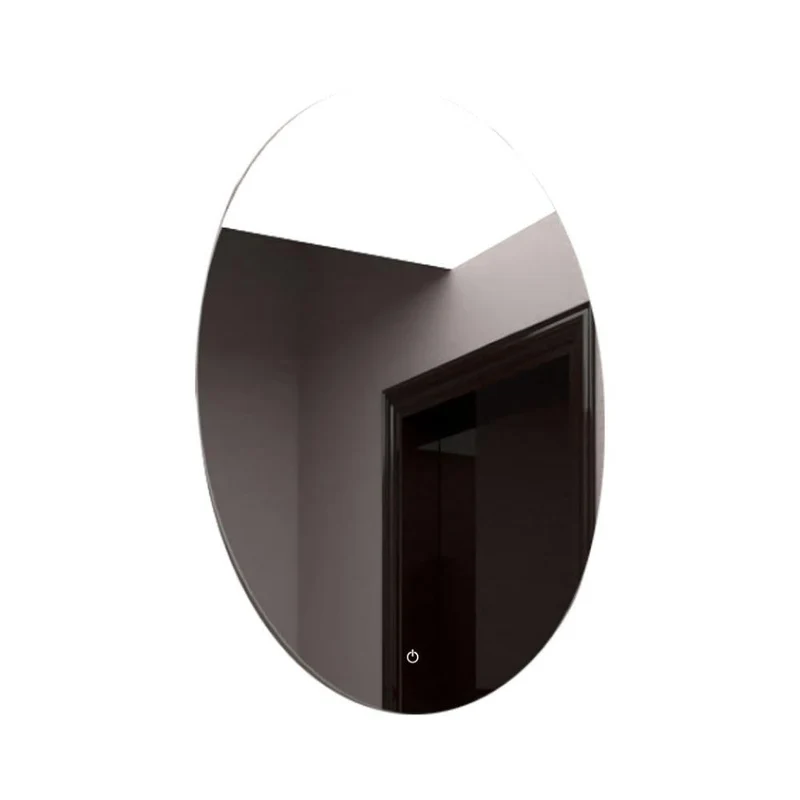 Espejo Ovalado Napoli, Gris, con Luz LED y Touch