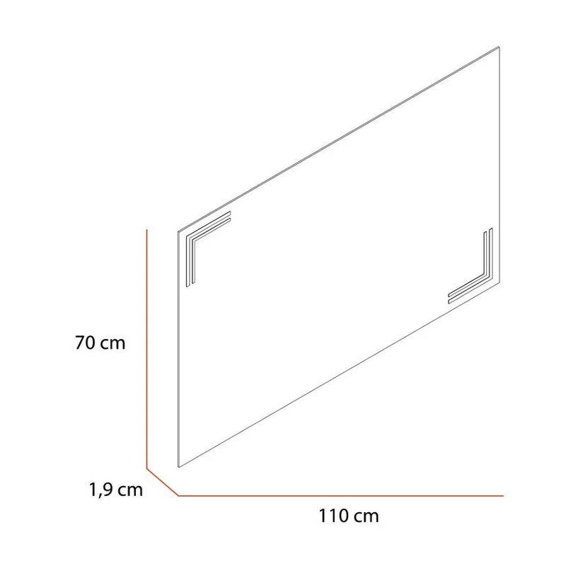 Espejo Iberia, Rectangular con Diseño en Sandblasting