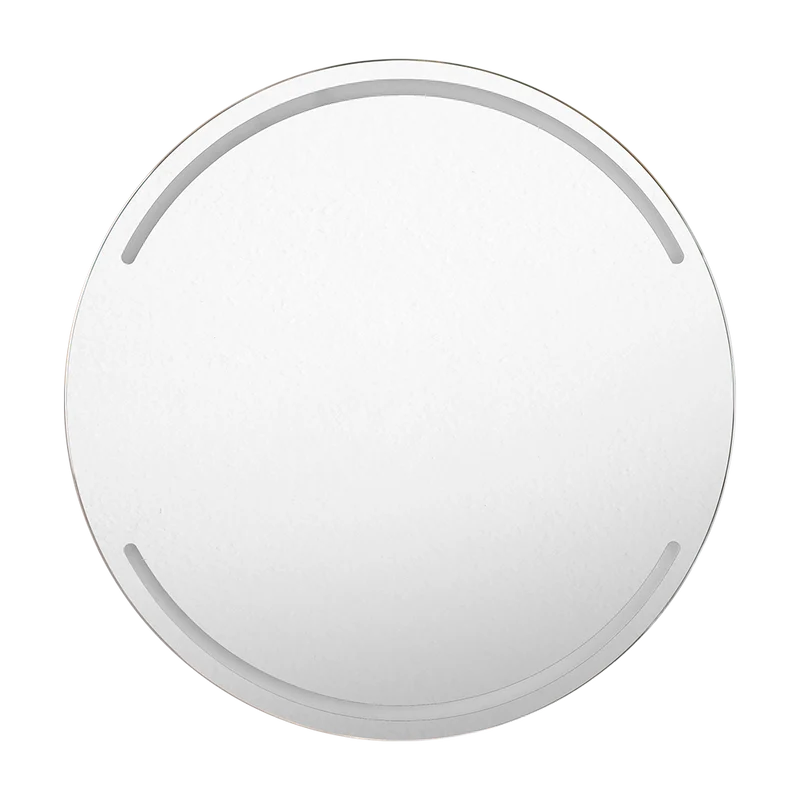 Espejo Circular Dallas, con Diseño en Sandblasting