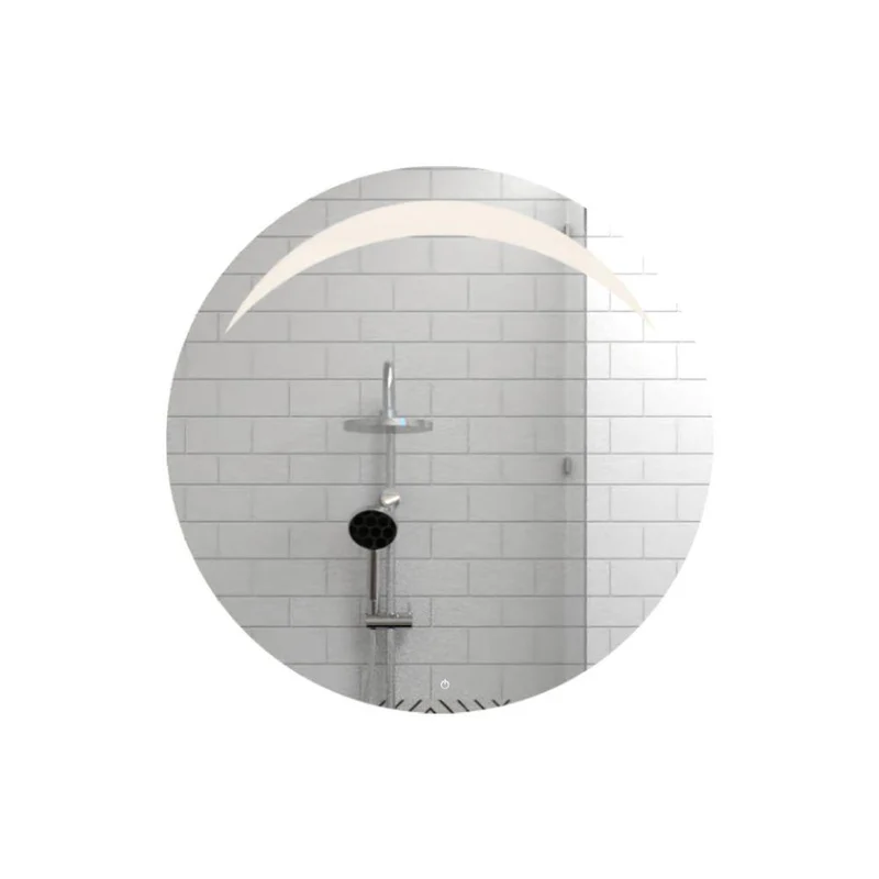 Espejo Circular Bombay, Gris, con Luz LED