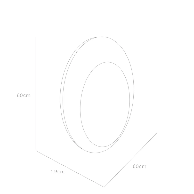 Espejo Circular Ary 60, Diseño Moderno