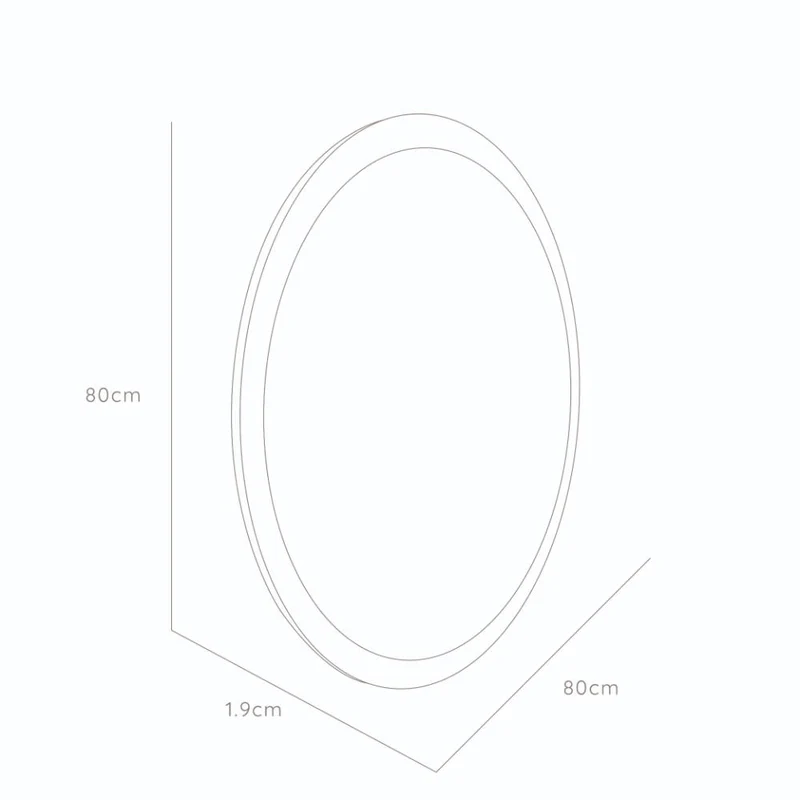 Espejo Circular Ary 80, Diseño Moderno