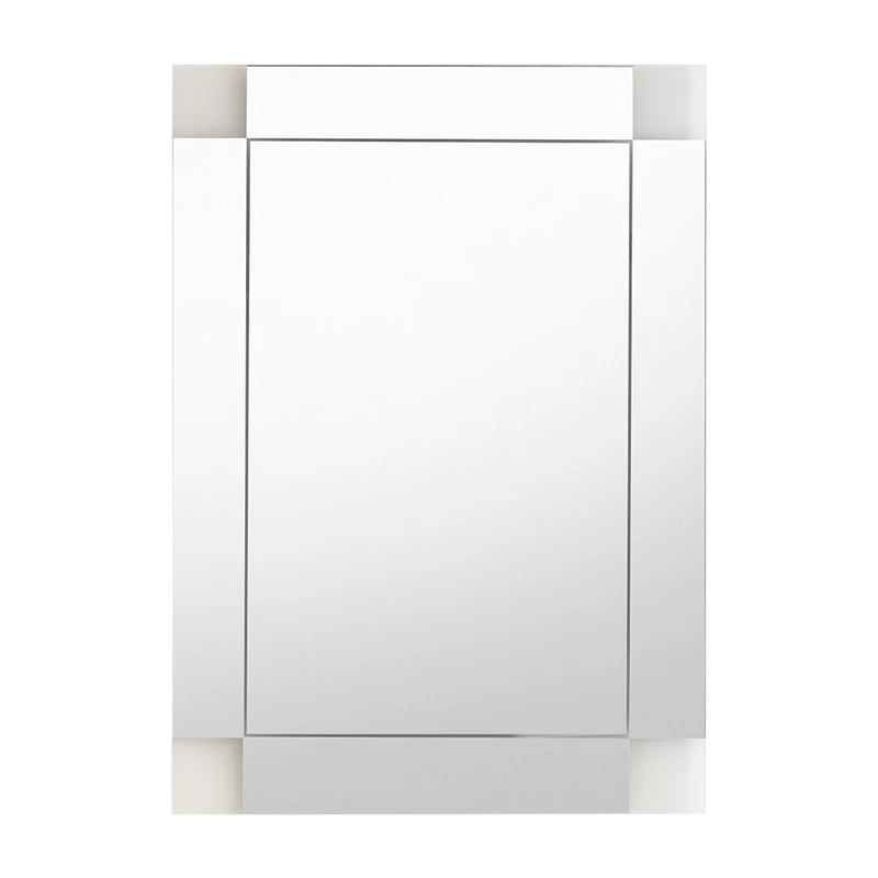 Espejo Rectangular Génova, Capri 75, Ensamble a la Pared con Diseño en Sandblasting
