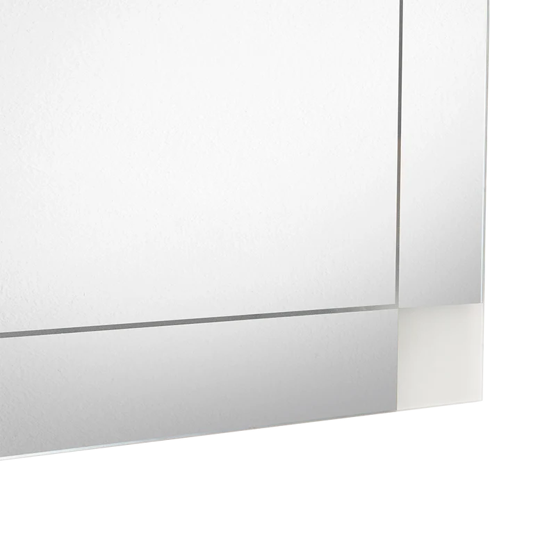 Espejo Rectangular Génova, Capri 75, Ensamble a la Pared con Diseño en Sandblasting