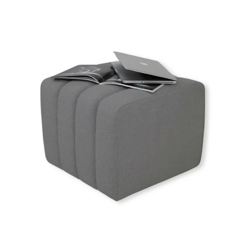 Puff Auxiliar Boston 55x55 - Gris Medio
