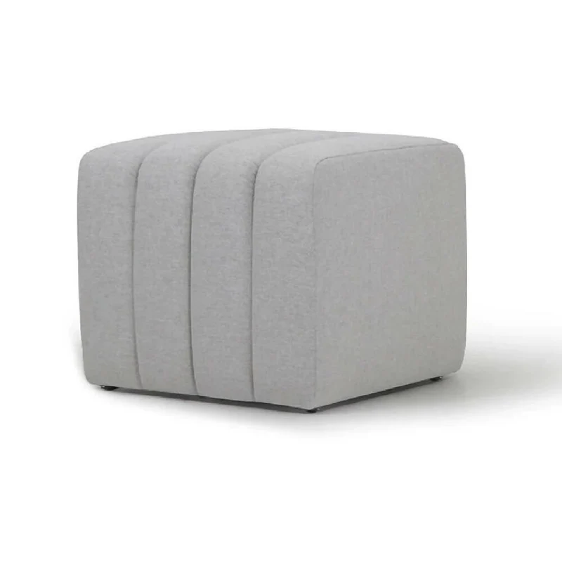 Puff Auxiliar Boston 55x55 - Gris Plata