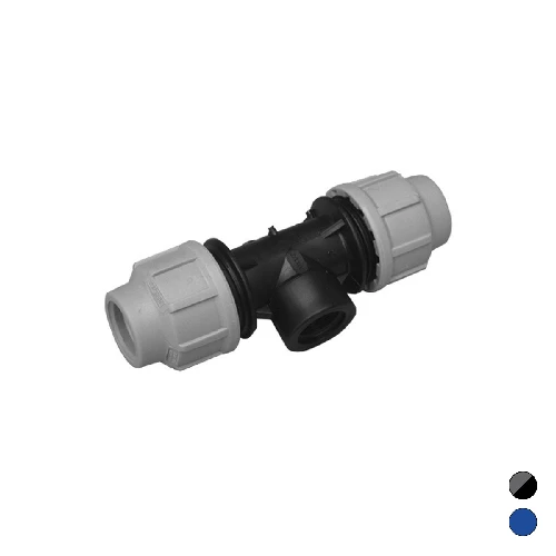 Tee a 90 c/derivazione femmina ikaro raccordo per polietilene 3/4 x 20