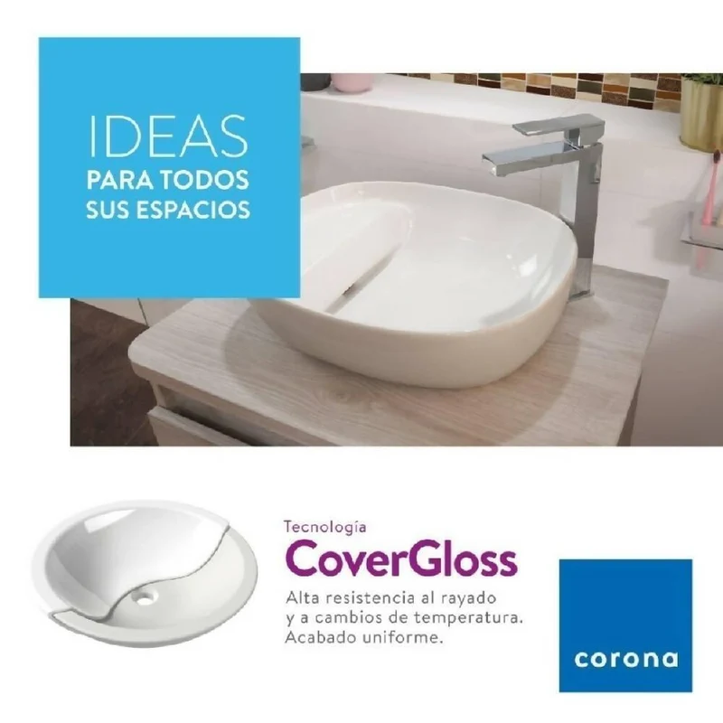 Lavamanos Corona Spazio II Vessel sin Desagüe Beige