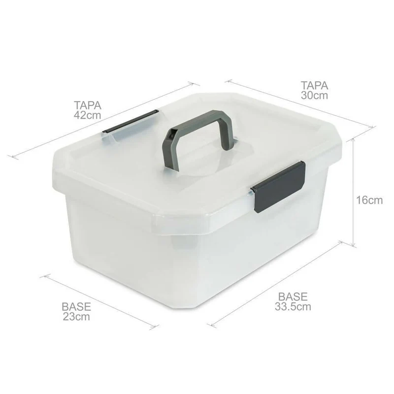 Caja Organizadora Estrabox con Manija 11L Natural