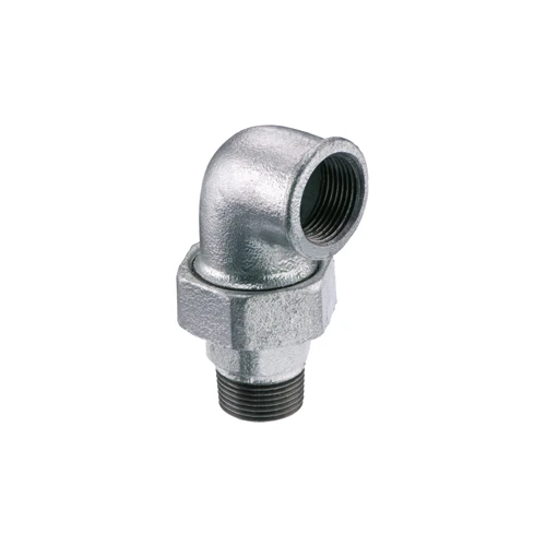 Gomito con bocchettone a 90 sede piana m/f 1 1/4