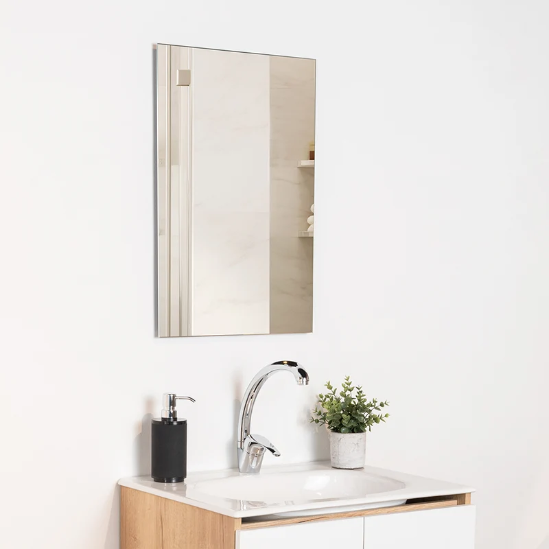 Espejo Rectangular Bolonia, Gris, Diseño Moderno