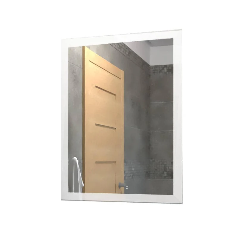 Espejo Rectangular Catania, con Diseño en Sandblasting Luz LED y Botón Touch