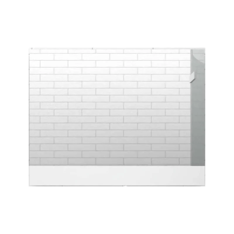 Espejo Rectangular Palermo, Gris, con Diseño en Sandblasting